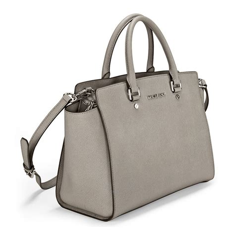 michael michael kors large selma top zip satchel grey